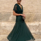 Louise | Elegantá Maxi Šaty na Párty s Výstrihom do V
