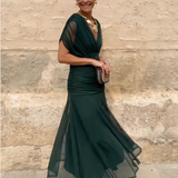 Louise | Elegantá Maxi Šaty na Párty s Výstrihom do V