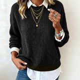 Cyrielle | Svetre s golierom a patchwork dizajnom