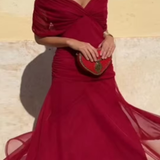 Louise | Elegantá Maxi Šaty na Párty s Výstrihom do V