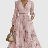 Rosalie – Elegantná dlhá plisovaná šaty