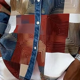 Séraphine | Chemise Color Block s Módnym Golierom