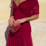 Louise | Elegantá Maxi Šaty na Párty s Výstrihom do V