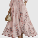 Rosalie – Elegantná dlhá plisovaná šaty