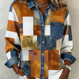 Séraphine | Chemise Color Block s Módnym Golierom