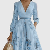 Rosalie – Elegantná dlhá plisovaná šaty