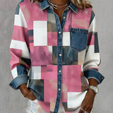 Séraphine | Chemise Color Block s Módnym Golierom
