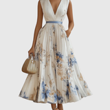 Rosalie – Elegantná dlhá plisovaná šaty