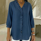 Abigail™ Elegantná Denim Blúzka