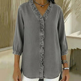 Abigail™ Elegantná Denim Blúzka