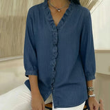Abigail™ Elegantná Denim Blúzka