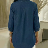 Abigail™ Elegantná Denim Blúzka