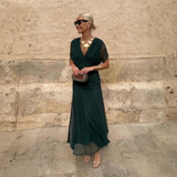 Louise | Elegantá Maxi Šaty na Párty s Výstrihom do V