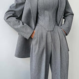 Dolce | Trojdielny set s prekladaným blejzrom