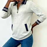 Capucine | Voľný sveter s golierom a zipsom