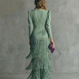 Clara | Elegantná midi šaty s strapcami